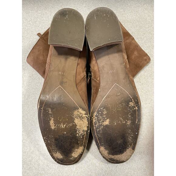 Halogen 'Cori' Round Toe Bootie, Rust Colored Suede, Womens Size 11 Side Zipper - Picture 9 of 11